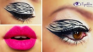 Zebra Eyeshadow & Pink Lips Tutorial by EyedolizeMakeup