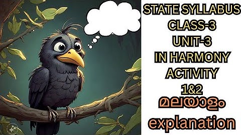 State syllabus class 3 unit 3 In harmony activity 1&2