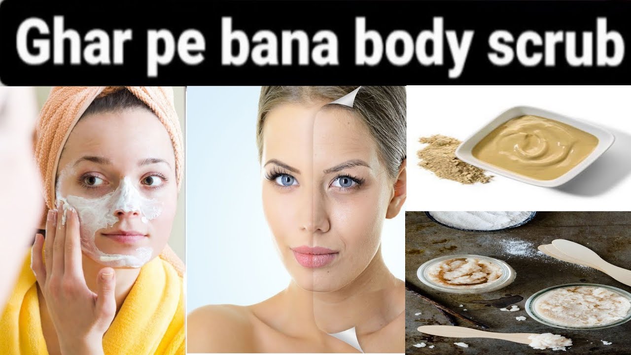 Homemade scrub for glowing face & hand.exfoliators for oily, dry skin