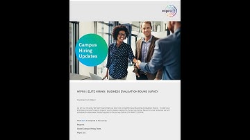 WIPRO| Elite NTH phase 2 Business Interview Survey