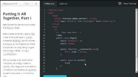 Codecademy PHP Putting It All Together Part II