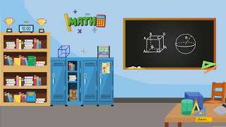Background Animasi Bergerak Ruang Kelas Belajar Matematika