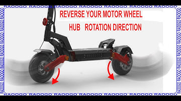 How to Reverse Change Brushless Motor Wheel Hub Rotation Direction Electric Scooter Bike Motor