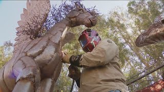 Southern CA metal sculptor highlights 2,000 piece art gallery that shows Hispanic heritage pride