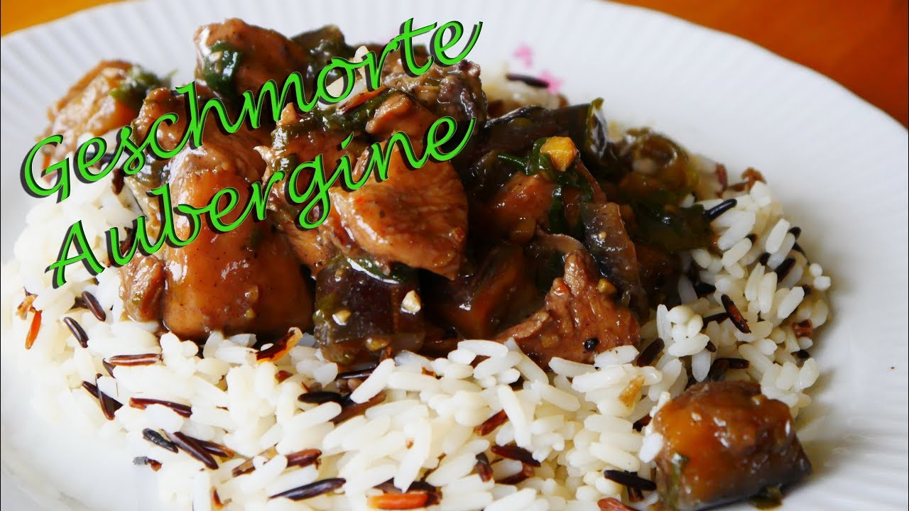 Geschmorte Aubergine mit Hähnchenbrust Wokgericht Y-BBQ - YouTube