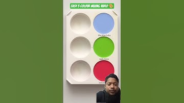 Easy 3 colour mixing video🎨4 #colors #satisfying #colormixing #trendingshorts #colourmixing #shorts