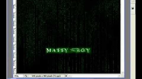 Matrix Text Effect in Photoshop CS2