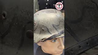Rare Army Helmet with Unique Camo Pattern Unveiled