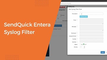 SendQuick Entera Syslog Filter