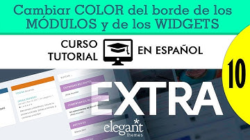 Cambiar el color de los módulos y el color de los widgets del tema Extra con CSS