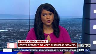 Power restored to more than 800 NVEnergy customers