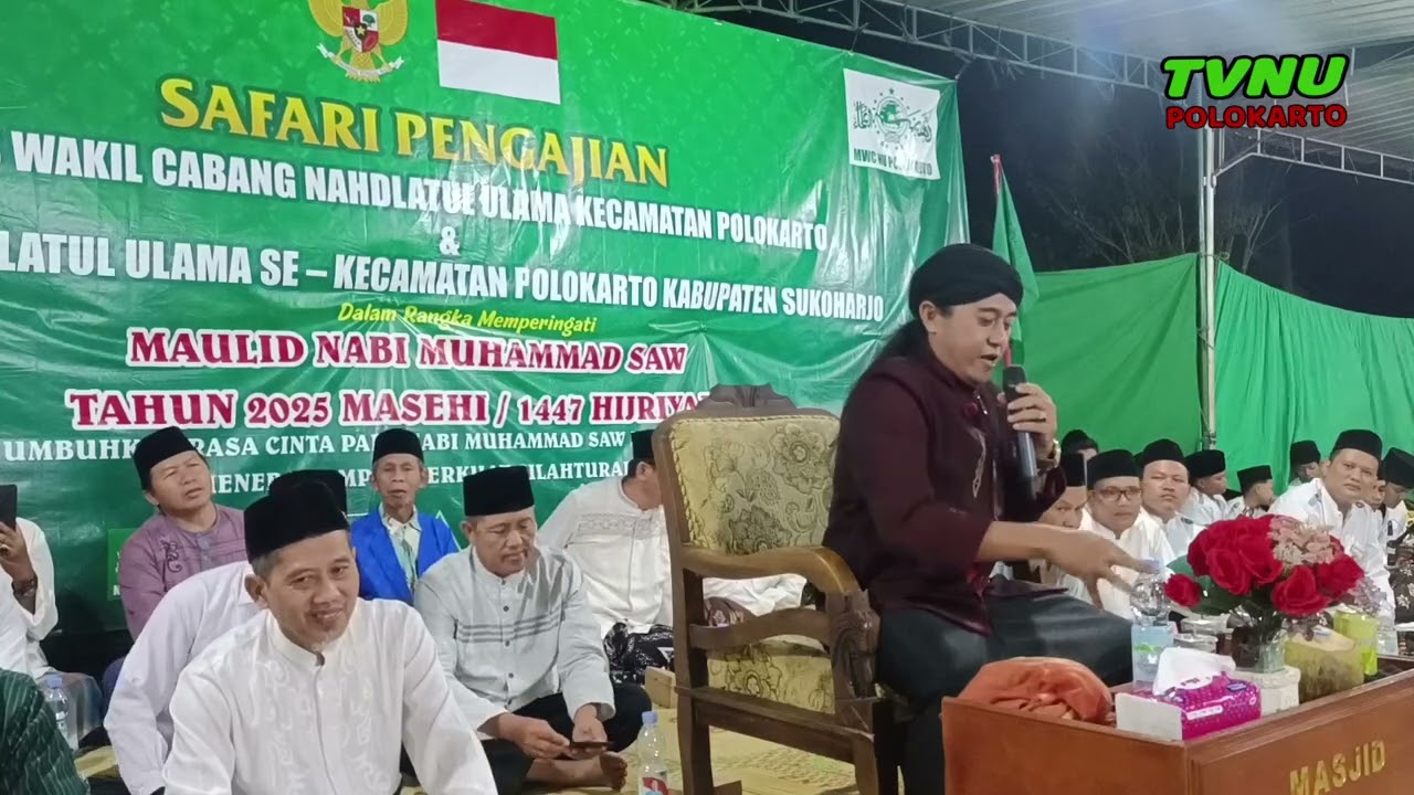Kyai Ahans Mahabi. Safari maulid MWCNU POLOKARTO 1447 H.ke 8 ranting NU ds Genengsari. #maulidnabi