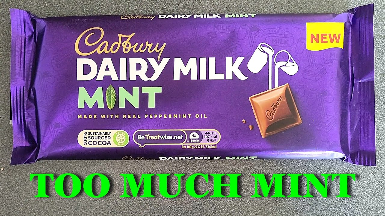 CADBURY Dairy Milk Mint Chocolate Food Review YouTube