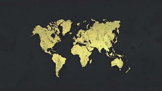 Gold World Map Stock Motion Graphics