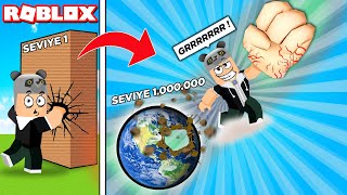 Tüm Duvarları Kırdım!! Yumruk Atma Oyunu - Roblox Punch Wall Simulator