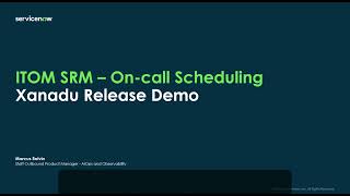 Demo: Service Reliability Management - On-call scheduling