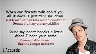 BRUNO MARS - When I Was Your Man | Lirik Dan Terjemahan