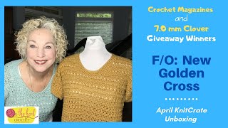 New Golden Cross and Giveaway Winners!  On The Hook Crochet