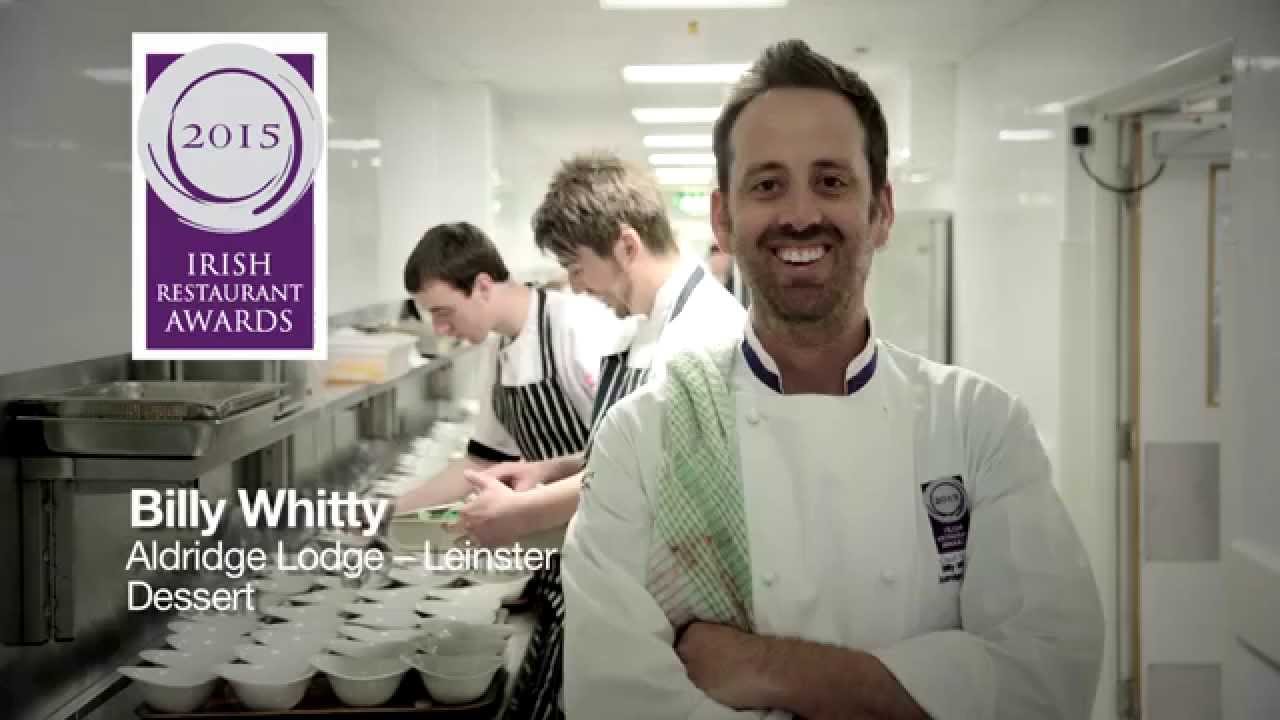Billy Whitty prepares dessert at the Irish Restaurant Awards 2015