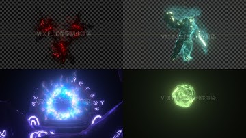 Houdini Magic Particle Four Group Files hip+nuke