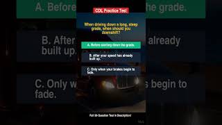 90% of students FAIL this CDL question. Can you pass? #CDL #GeneralKnowledge #California #shorts