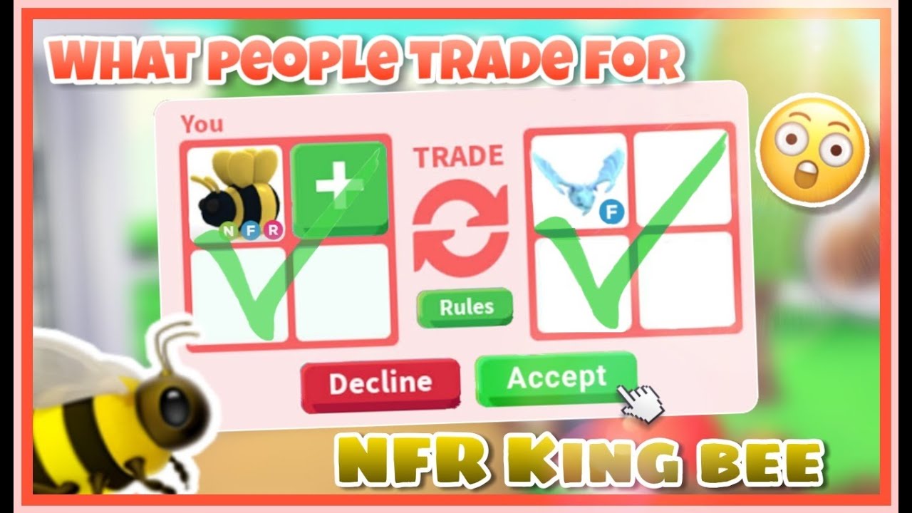 What People Trade For Neon King Bee Roblox Adopt Me Youtube - what do people trade for a mega neon king bee roblox adopt me youtube
