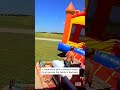 Bouncy House Sent Flying by Powerful Wind #shorts