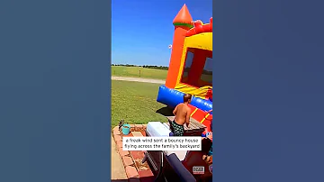 Bouncy House Sent Flying By Powerful Wind Shorts 