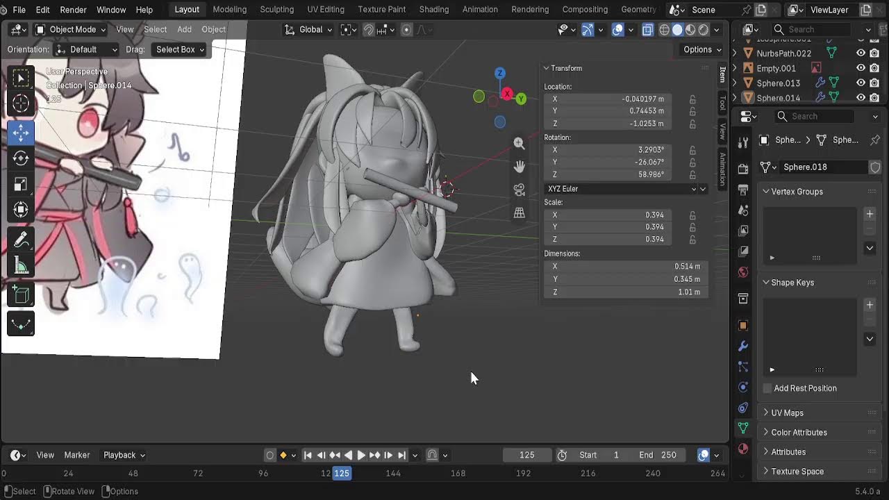 Thử làm model chibi:D - Tập vẽ mỗi ngày cho đến khi được 1000sub - YouTube