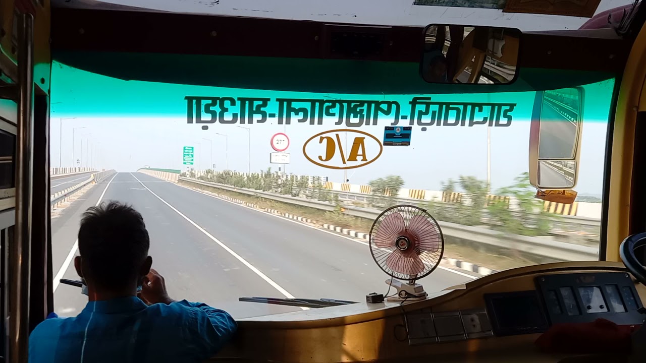 smoothly drive Tata 909 ac bus Dhaka mawa highway     