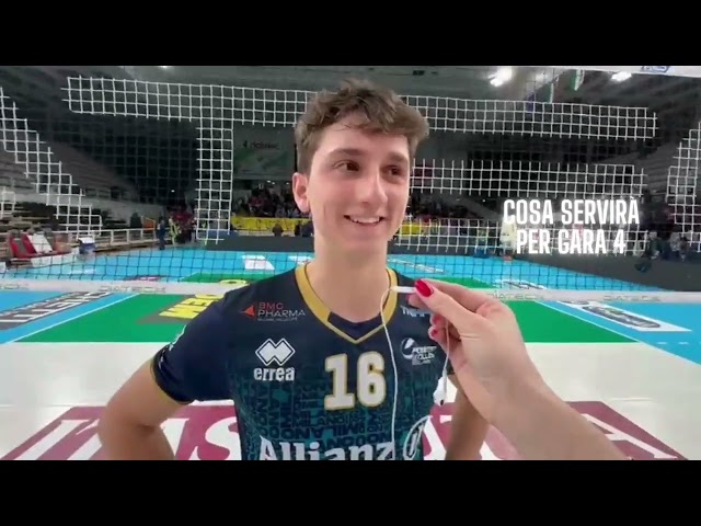 Paolo Porro dopo la vittoria in gara 3 contro Trento