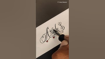 Comment Your Name | Arushi in cursive #calligraphy #handwriting #shortsfeed #short