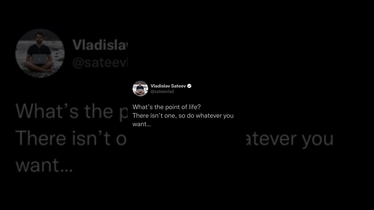 What’s the point of your life?