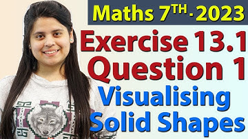 Q 1, Ex 13.1 - Visualising Solid Shapes, Chapter 13, Maths Class 7th - NCERT, New Syllabus 2023 CBSE