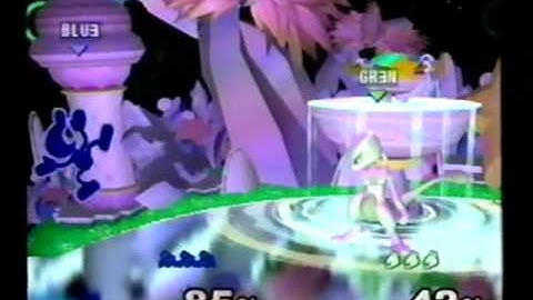 DDRKirby(ISQ) - 2-20-11 - SSBM - Green(Mewtwo) vs. Blue(G&W)
