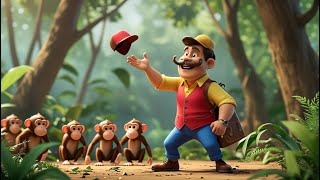 The Monkey and The Cap Seller Story  | Bedtime Story for Kids| Moral Stories for Children