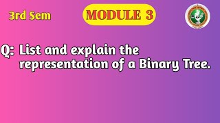 Модуль 3 курса VTU DSA | Представление бинарного дерева | Представление массивов и связанных табл... screenshot 4