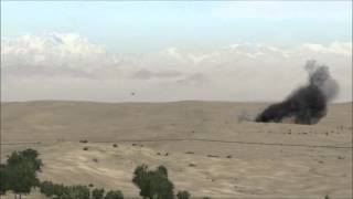 ARMA 2: AH-64D Strikes down at a Takistan convoy 1080p