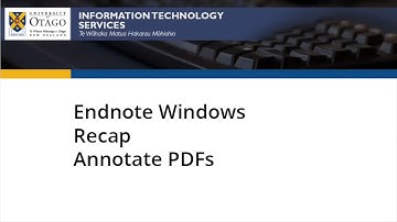 Annotating PDFs in Endnote on Windows