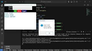 Contact book using Python