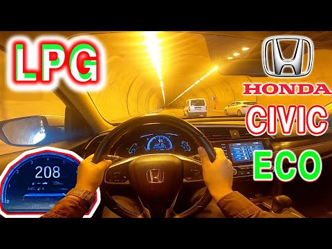 Honda Civic Eco LPG POV - 208 km/s gazlarsak?