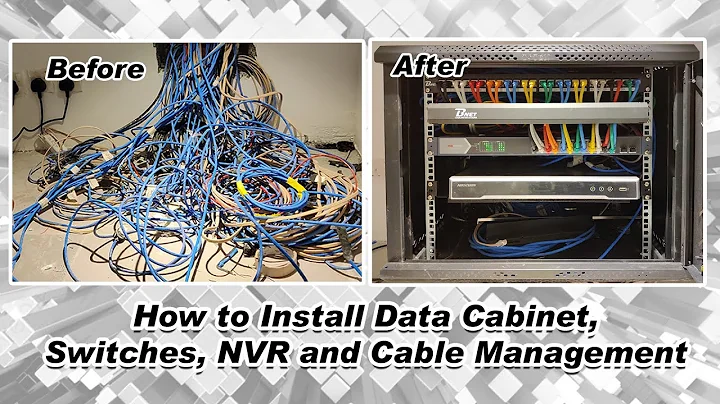 Installing Data Cabinet, Switches, NVR, Crimping CAT6 and Cable Management