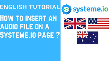 How to insert an audio file on a Systeme.io page ?