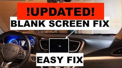 Chrysler Infotainment Black/Blank Screen Fix !UPDATED!