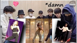 BTS REACTION TO BLACKPINK JENNIE DANCE COVER COMPILATION
