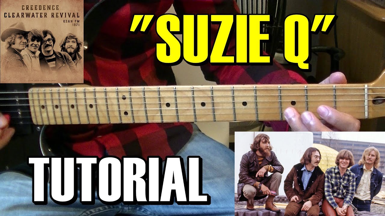 Como tocar "SUZIE Q" Creedence (Dale Hawkins) Tutorial Guitarra riff acordes rasgueo y Solo