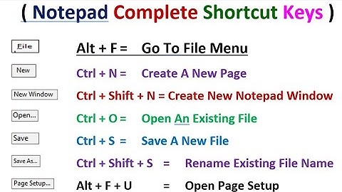Notepad All Keyboard Shortcut Keys | नोटपैड की सभी शॉर्टकट | Window 10 Notepad A to Z Shortcut Keys