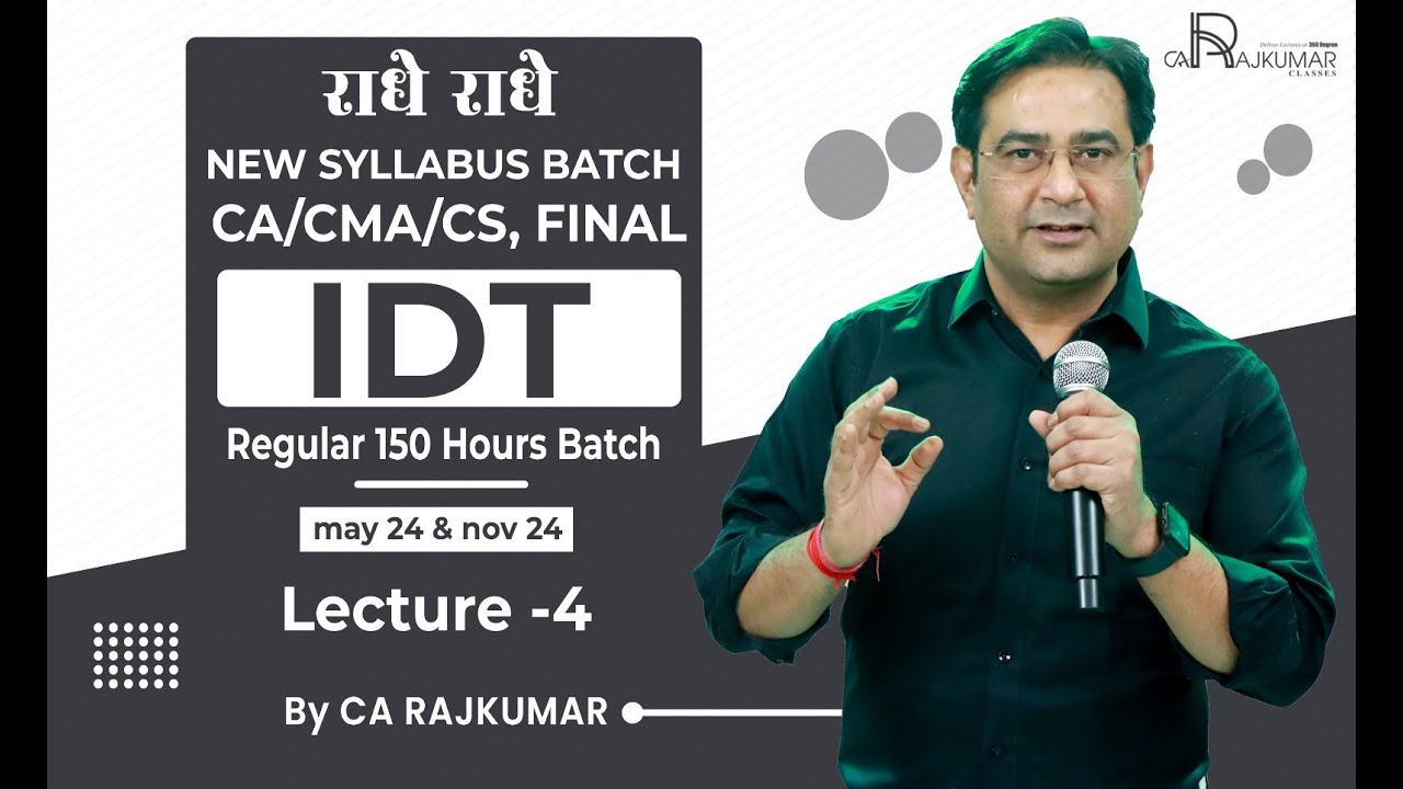 CA Final IDT 150 Regular Batch | As Per ICAI New Syllabus | For May/Nov ...