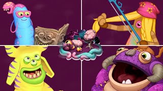 Psychic Island - All Common, Rare & Epic Monsters (Sounds & Animations) | My Singing Monsters