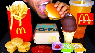 McDonald's CHOCOLATE DIPPED ICE CREAM CONE EATING SHOW FRENCH FRIES FISH FILLET CHICKEN NUGGETS